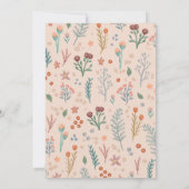Rustieke Bloemen Boho Wildflowers Huwelijksrepetit Kaart (Achterkant)