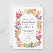 Rustieke Bloemen Border Vrijgezellenfeest Party Kaart (Voorkant)