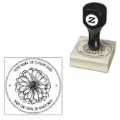 RUSTIEKE BLOEMEN BOTANISCH | Aangepaste zakelijke  Rubberstempel (Gestempeld)