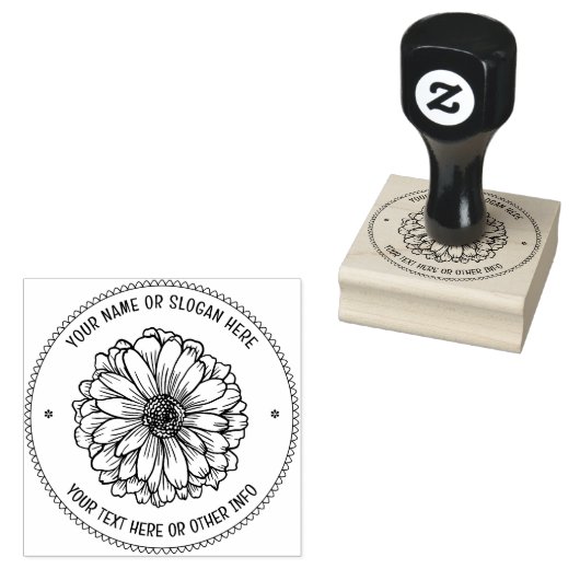 RUSTIEKE BLOEMEN BOTANISCH | Aangepaste zakelijke  Rubberstempel (Gestempeld)