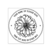 RUSTIEKE BLOEMEN BOTANISCH | Aangepaste zakelijke Rubberstempel (Afrduk)