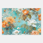 rustieke bloemen botanische decoupage inpakpapier vel (Voorkant 2)