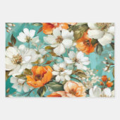 rustieke bloemen botanische decoupage inpakpapier vel (Voorkant)