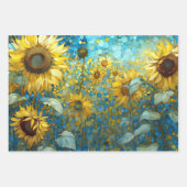  rustieke bloemen botanische decoupage inpakpapier vel (Voorkant 3)