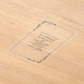  rustieke bloemen botanische grens bruiloft acryl uitnodigingen (Laagn)