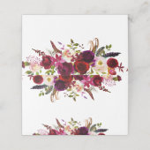 Rustieke Bloemen Bourgondië Marsala Tafel Plaats K Plaatskaartje (Buitenkant ongevouwen)