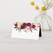 Rustieke Bloemen Bourgondië Marsala Tafel Plaats K Plaatskaartje (Achterkant)