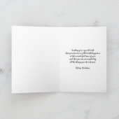 Rustieke Bloemen Broer & Familie Vrolijk Kerstfees Kaart (Binnen)