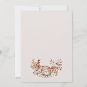 Rustieke Bloemen Bruids Tea Party Kaart (Achterkant)