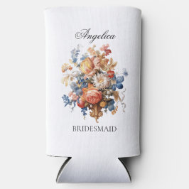 Rustieke  Bloemen Bruidsmeisje Voorstel Gift Seltzer Blikjeskoeler