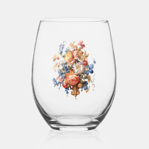 Rustieke Bloemen Bruidsmeisje Voorstel Gift Wijnglas Zonder Voet