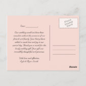 Rustieke Bloemen bruiloft Dank u Briefkaart (Achterkant)