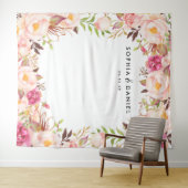 Rustieke bloemen bruiloft foto prop achtergrond wandkleed (In Situ (horizontaal))