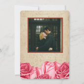 Rustieke Bloemen Bruiloft Kaart Invitation (Achterkant)