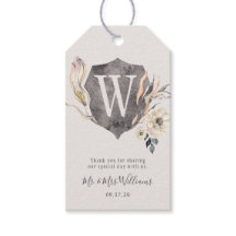 Rustieke Bloemen Bruiloft Monogram Crest