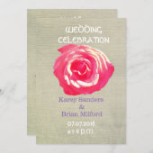 Rustieke bloemen bruiloft uitnodigingen (Voorkant / Achterkant)