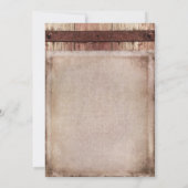 Rustieke Bloemen Burlap en Hout Fall Wedding Kaart (Achterkant)