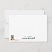 Rustieke Bloemen Cactus Country Cowgirl Verjaardag Bedankkaart (Achterkant)