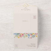 Rustieke Bloemen Country Wedding All In One Uitnodiging (Buitenkant)