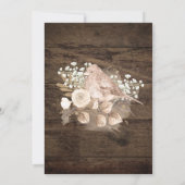 Rustieke Bloemen Country Wood Wedding Kaart (Achterkant)