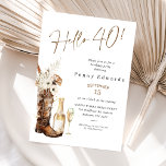 Rustieke Bloemen Cowgirl Boot Champagne 40ste Verj Kaart<br><div class="desc">Rustic Floral Cowgirl Boot Champagne 40th Birthday Invitation Westerne thema vrouwen 40th verjaardagsuitnodiging met een cowgirl laars,  natuurlijk gekleurde bloemstuk,  champagnefles en glas.</div>
