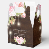 Rustieke Bloemen Custom Bruiloft Bedankdoosjes (Geopend)