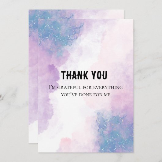 Rustieke Bloemen Dankkaart – Small Business Pack Bedankkaart (Voorkant / Achterkant)