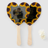 Rustieke bloemen elegante foto bruiloft opslaan da handwaaier (Voorkant en achterkant)