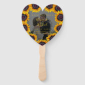 Rustieke bloemen elegante foto bruiloft opslaan da handwaaier (Voorkant)