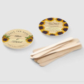 Rustieke bloemen elegante schuur hout bruiloft sav handwaaier (Niet-gemonteerd)