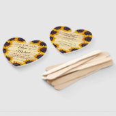 Rustieke bloemen elegante schuur hout bruiloft sav handwaaier (Niet-gemonteerd)