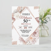 rustieke bloemen elke leeftijd verjaardagsfeestje kaart (Staand voorkant)