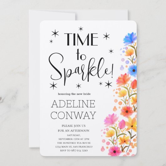 Rustieke bloemen en bruidsdromen kaart (Voorkant)