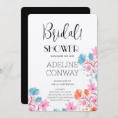 Rustieke bloemen en bruidsdromen kaart (Voorkant / Achterkant)