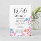 Rustieke bloemen en bruidsdromen kaart (Staand voorkant)