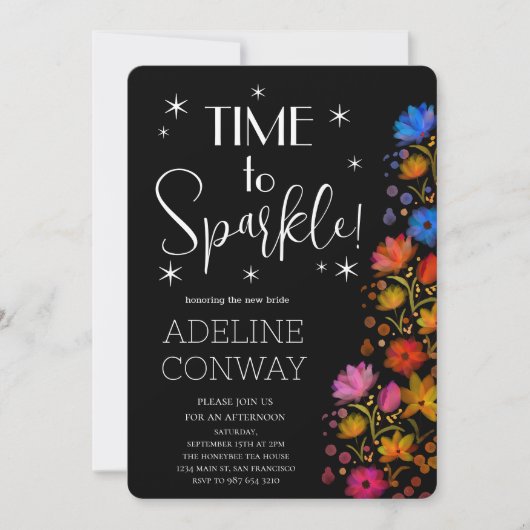 Rustieke bloemen en bruidsdromen kaart (Voorkant)