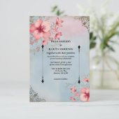  rustieke bloemen en elegante RSVP-kaart RSVP Kaartje (Staand voorkant)