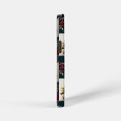 Rustieke bloemen en geometrische patchwork ontwerp iPhone hoesje (Rechterkant)
