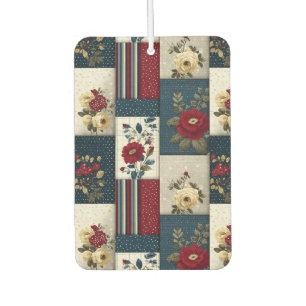 Rustieke bloemen en geometrische patchwork ontwerp luchtverfrisser