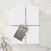 Rustieke bloemen en Mason Jar Lights Bruiloft Cadeaulabel (Met Touw)