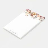 Rustieke bloemen en pompoenen herfst Notities Post-it® Notes (Schuin)
