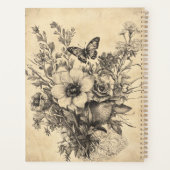 Rustieke bloemen en vlinder - Ouderwets (12) Planner (Achterkant)