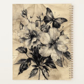 Rustieke bloemen en vlinder - Ouderwets (4) Planner (Achterkant)
