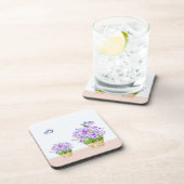 rustieke bloemen en vlinders onderzetter (Rechterzijde)