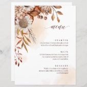 Rustieke Bloemen Fall Wedding Menu (Voorkant / Achterkant)