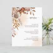 Rustieke Bloemen Fall Wedding Menu (Staand voorkant)