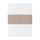 Rustieke bloemen | Faux Kraft Bruiloft Bellyband Uitnodigingen Wikkel (Achterkant Voorbeeld)