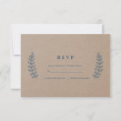 Rustieke bloemen | Faux Kraft Bruiloft RSVP Kaart (Voorkant)