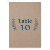 Rustieke bloemen | Faux Kraft Tafelnummer Kaart (Voorkant)