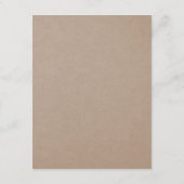 Rustieke bloemen | Faux Kraft Trouwgegevens Kaart (Achterkant)